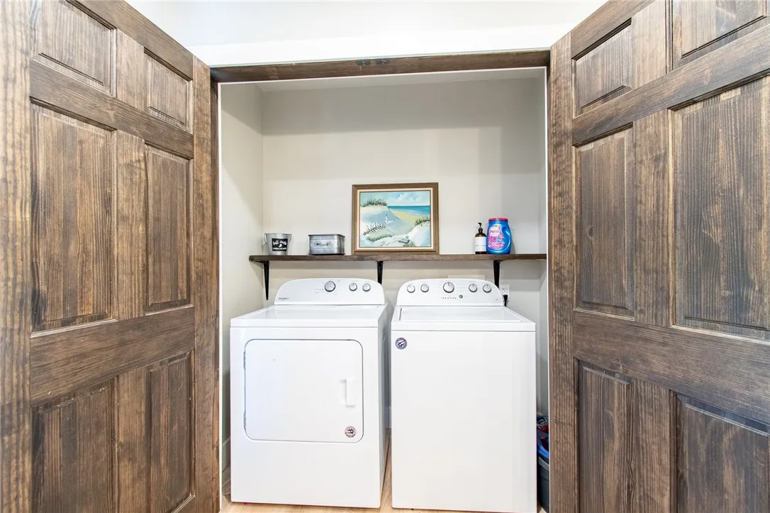 1st floor laundry located in the primary bathroom