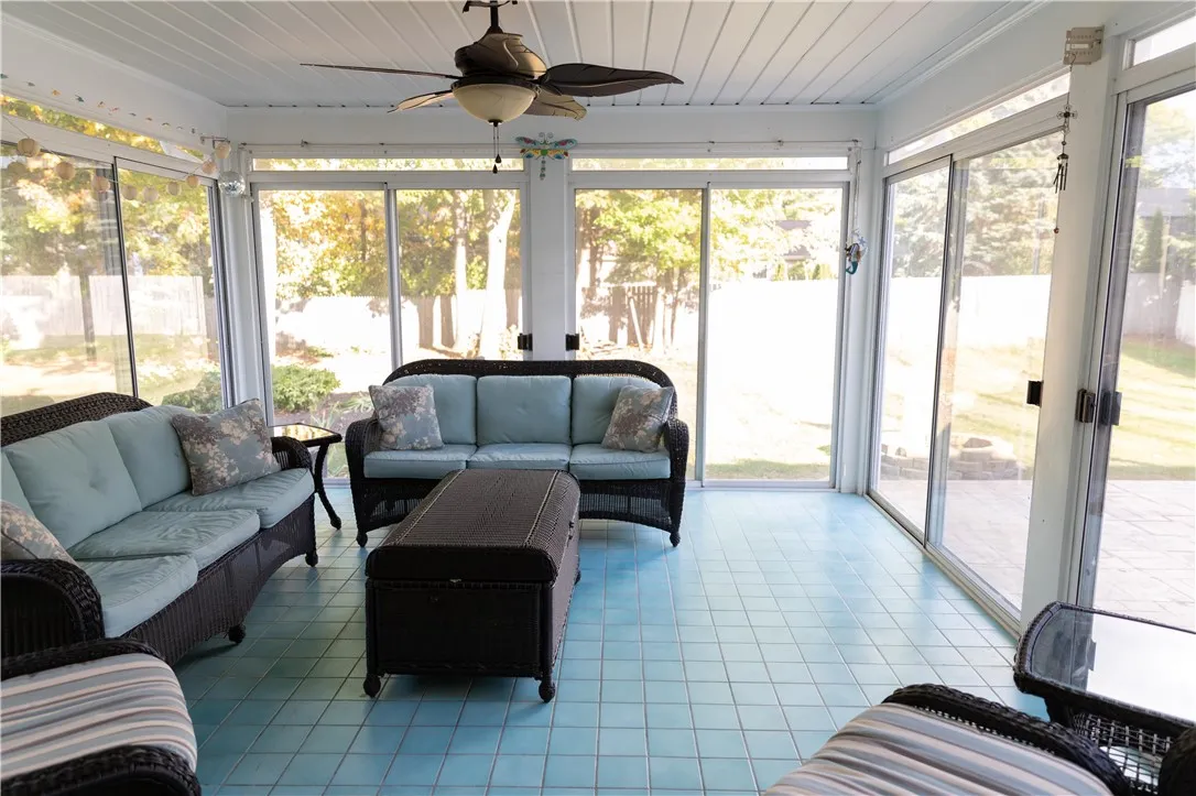 Sunroom off kitchen