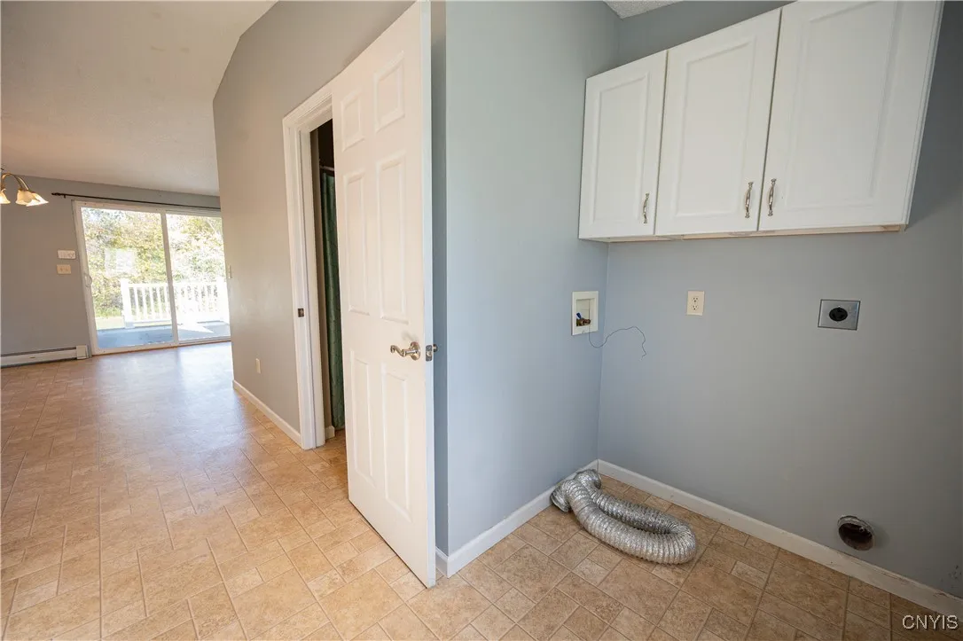 Entry with washer dryer hook up and bathroom