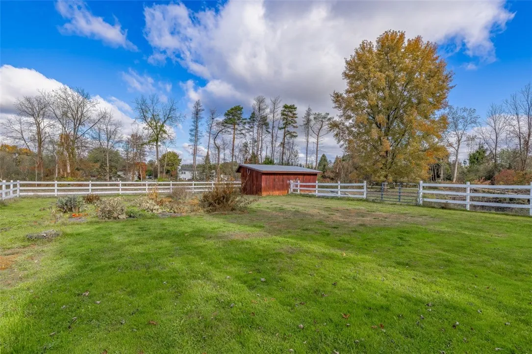 Fenced pasture currently being used as a vegetable garden!