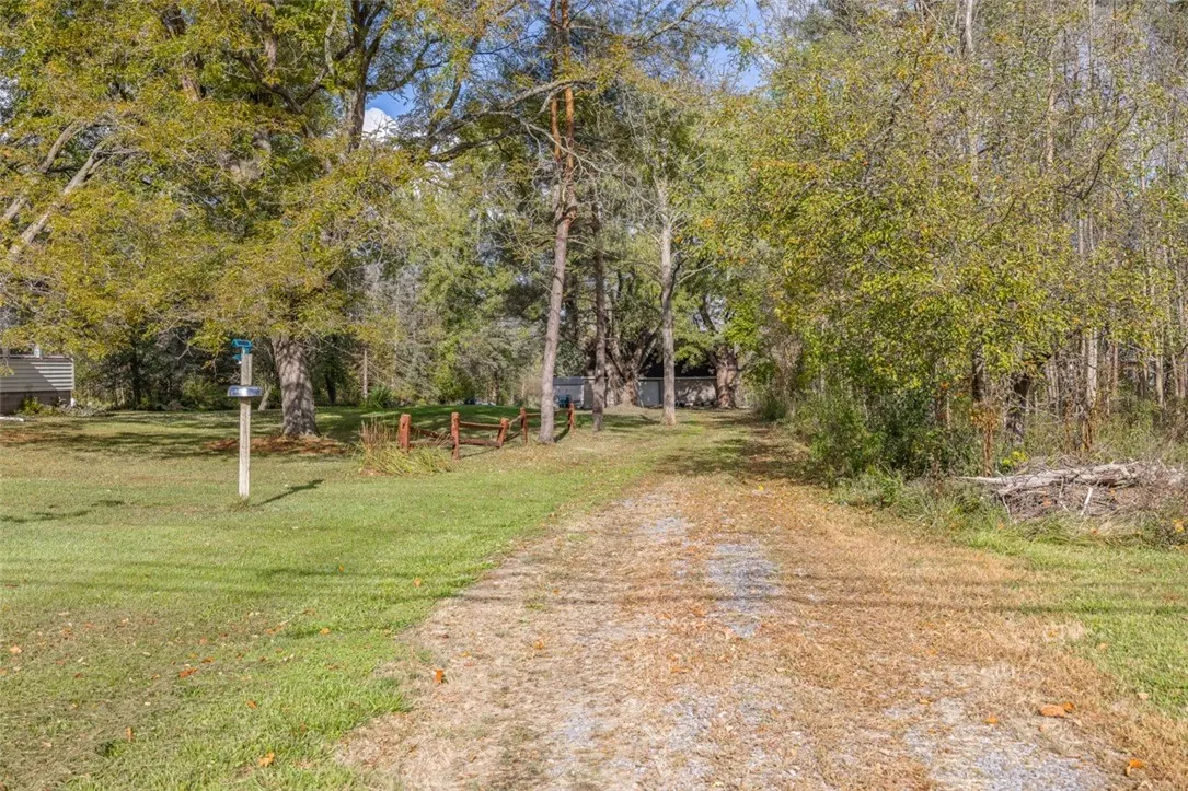 Gravel drive to the workshop/barn