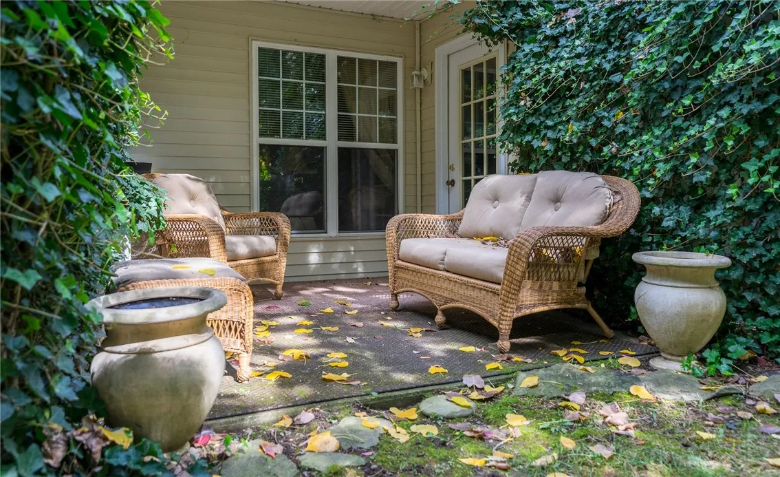 Example of a townhome's private patio