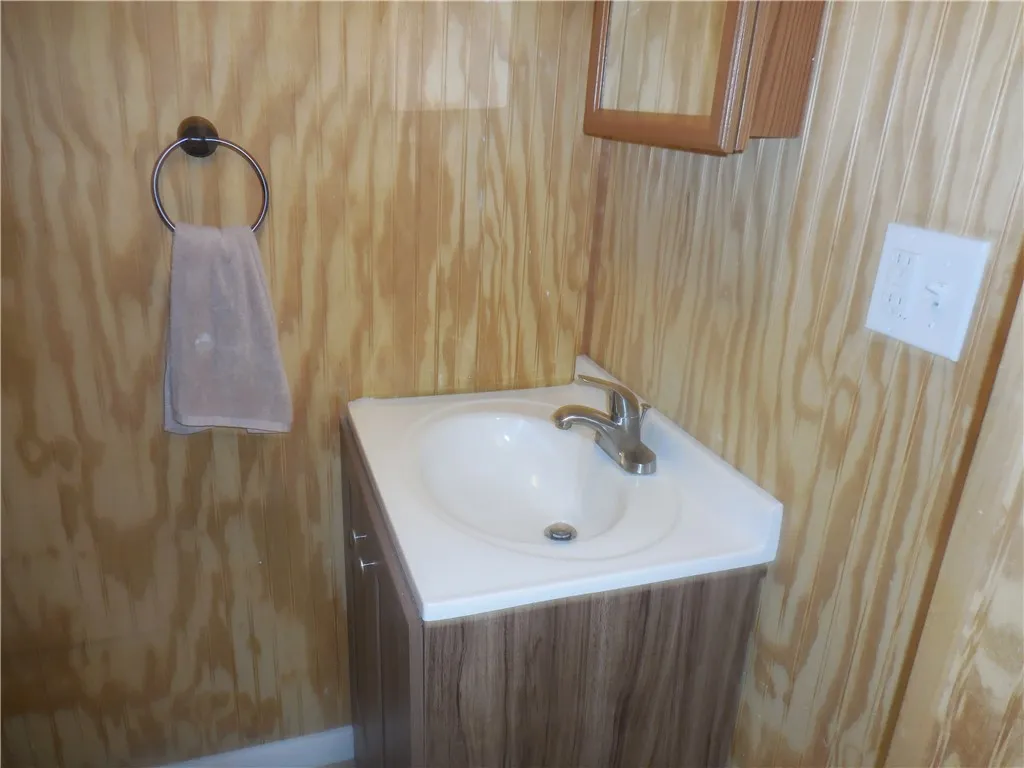 half bath downn off kitchen