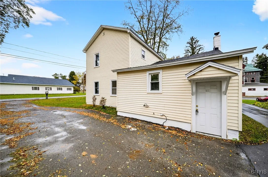 Driveway with back entrance to your new home