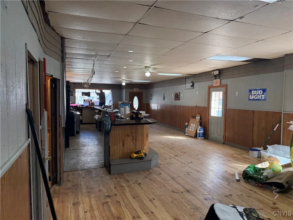 Downstairs commercial space:  coffee shop, nail salon, retail store and many more options.