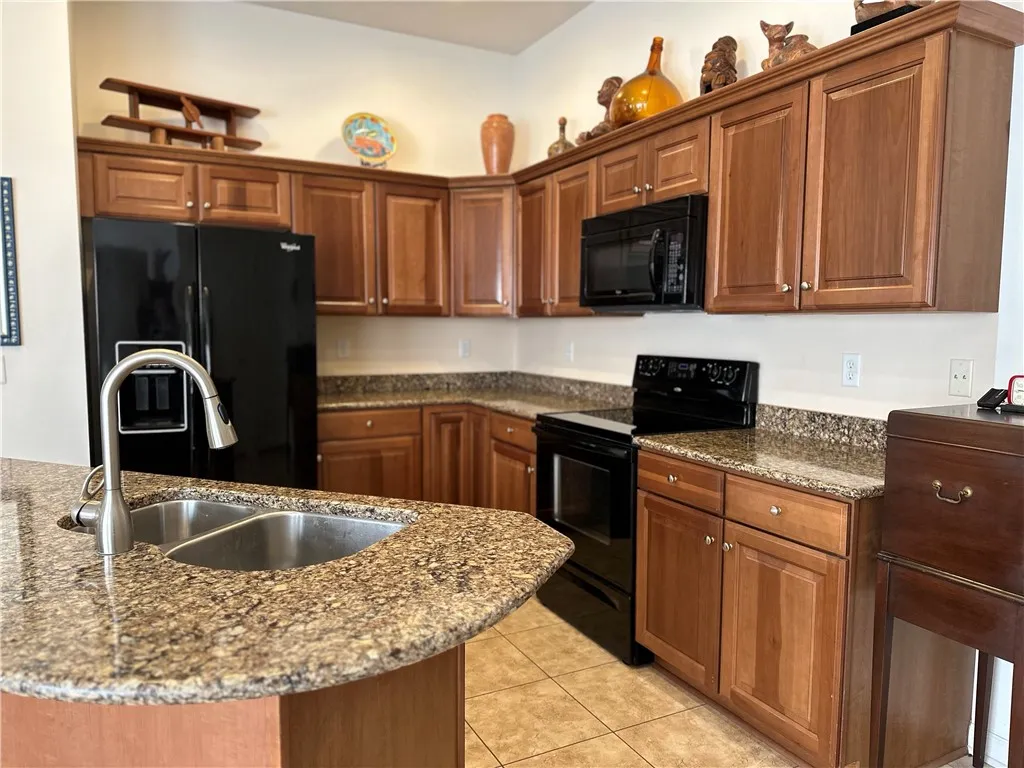 Granite countertops in the kitchen
