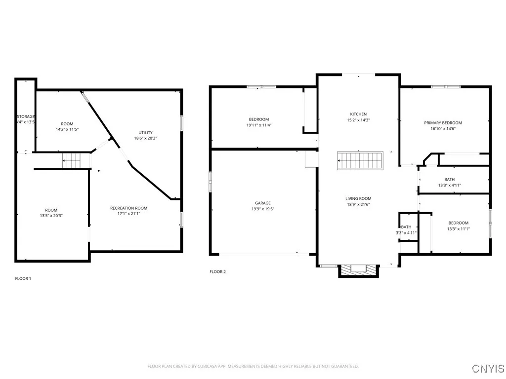 Main floor and basement layout