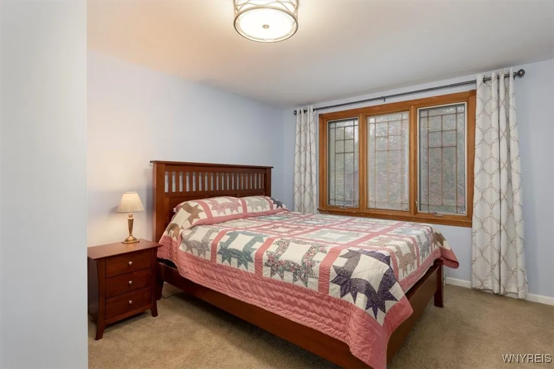 Larger bedroom with closet organizer system