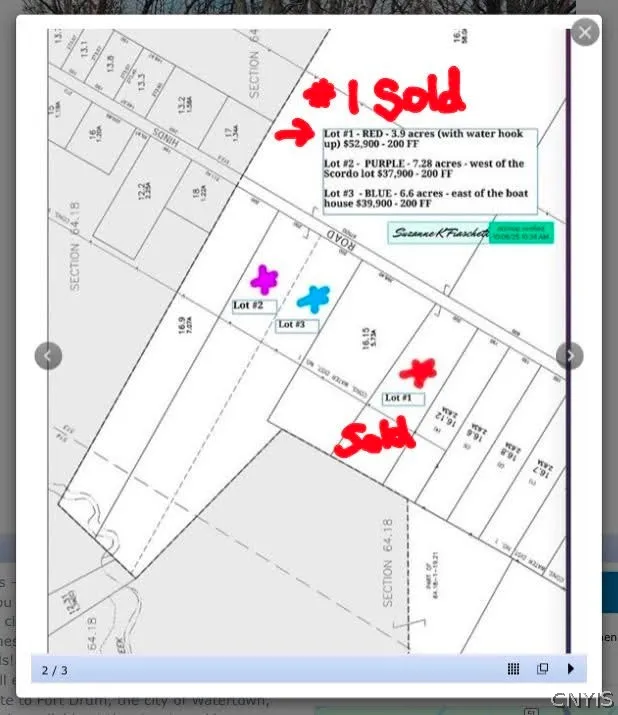 Hinds Rd - Lot 2 - Purple, Pamelia, New York 13601, Pamelia, New York 13601, ,Land,For Sale,Hinds Rd - Lot 2 - Purple, Pamelia, New York 13601,0,S1645267