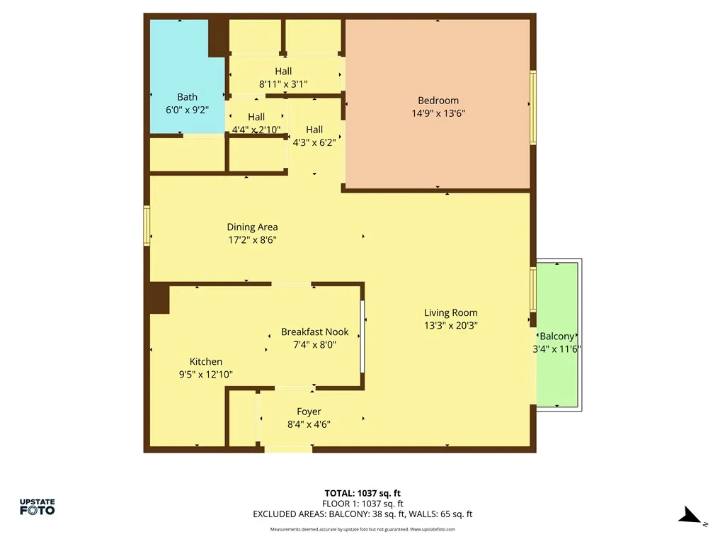 FLOOR PLAN. TAX RECORDS AND HOA RECORDS ARE 1096 SQ.FT.