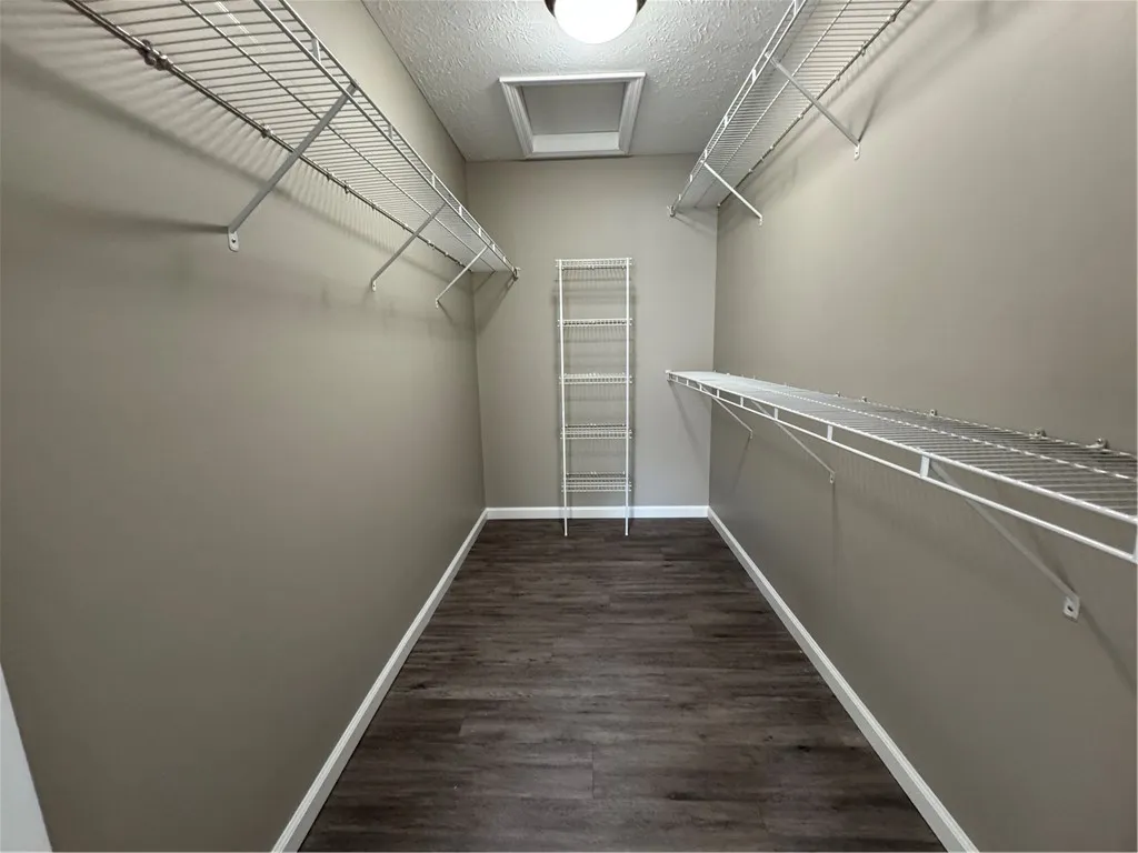 Typical spacious walk-in closet
