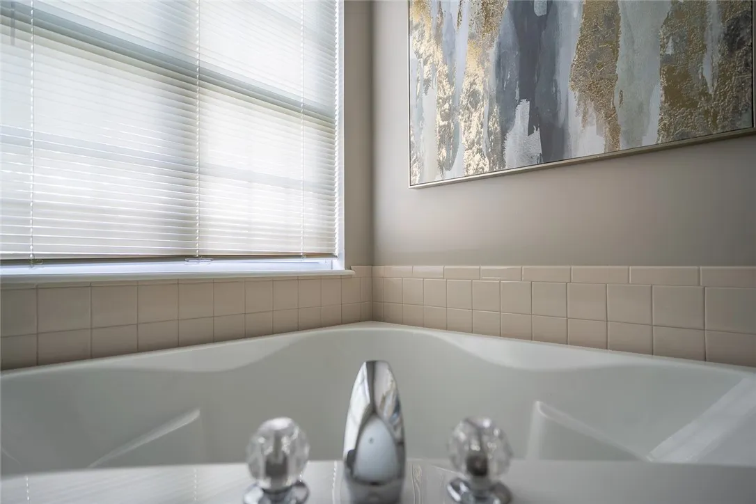 Roman soaking tub closeup view