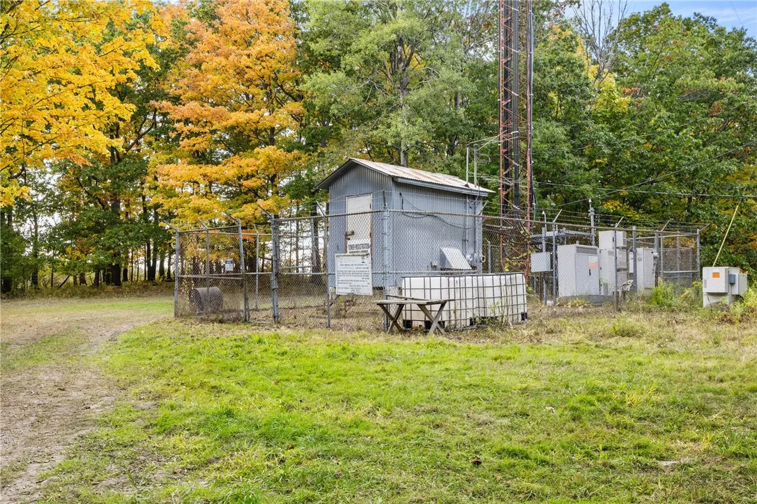 The fenced area and tower are maintained by the current tenants.