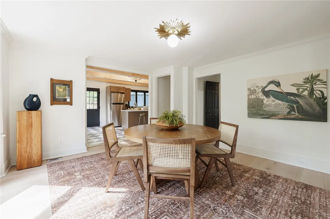 Dining/Family room to enclosed stair and first floor bath