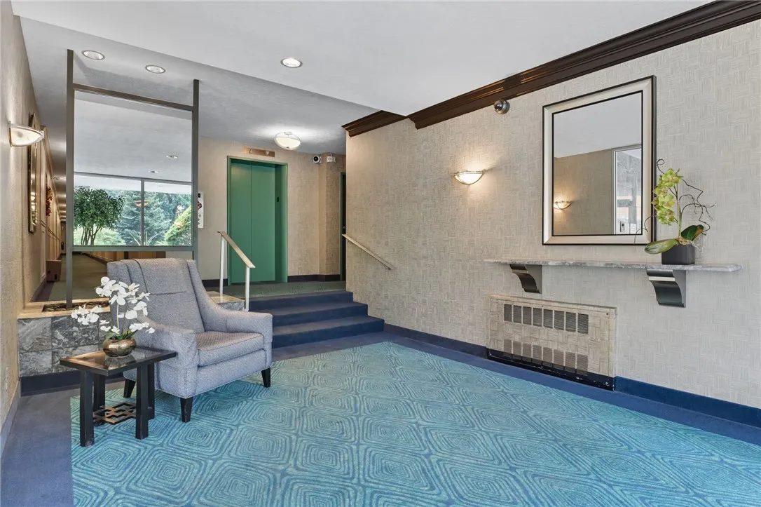  * Another view of lobby showing doors to elevator *