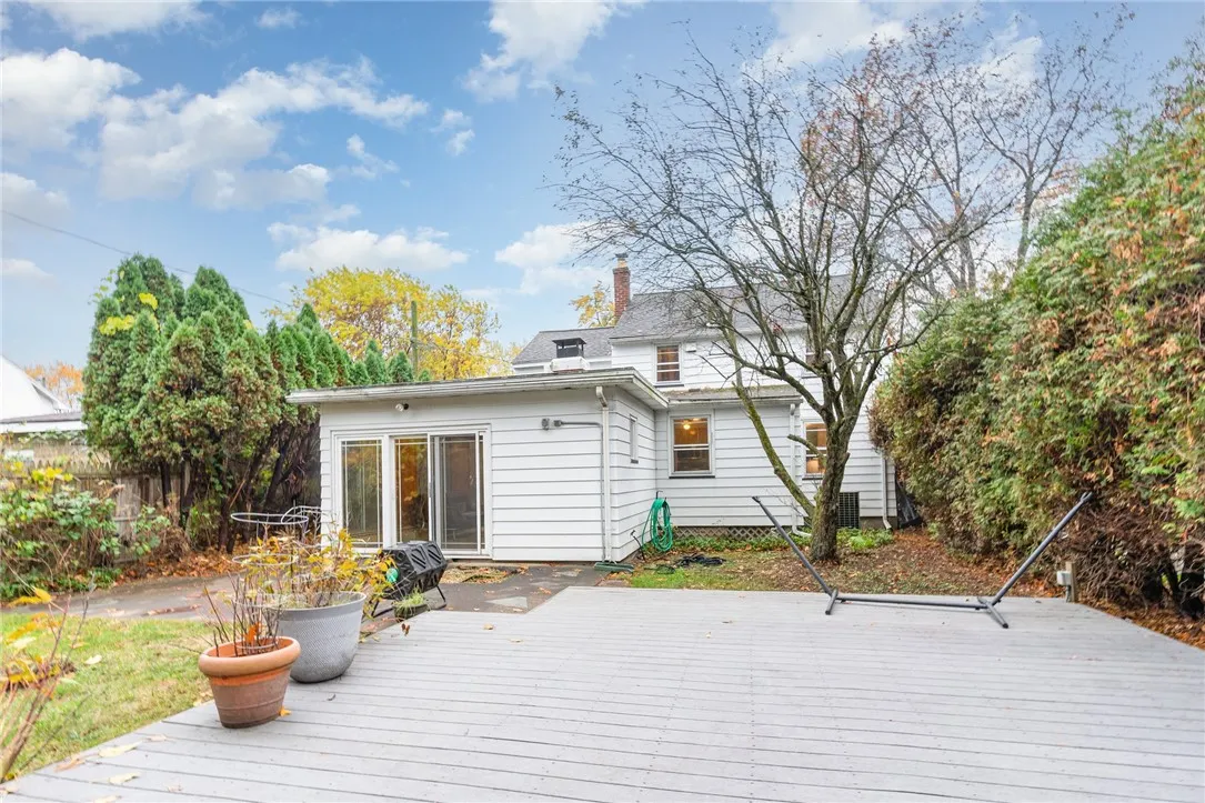 Back deck and elevation