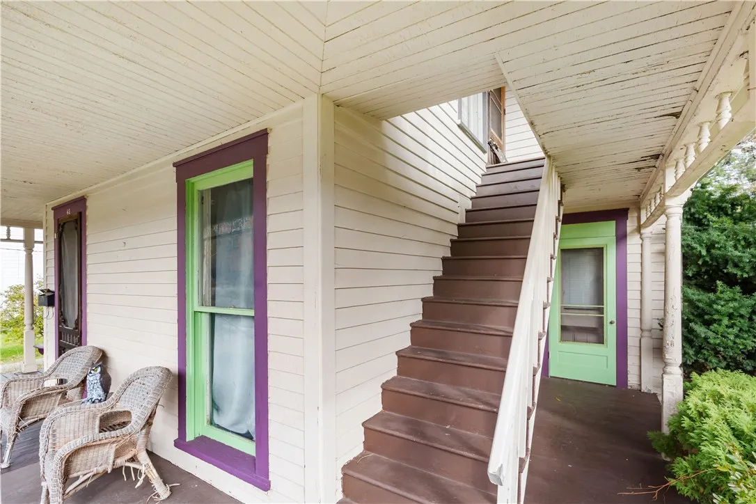 outdoor stairs leading to second floor