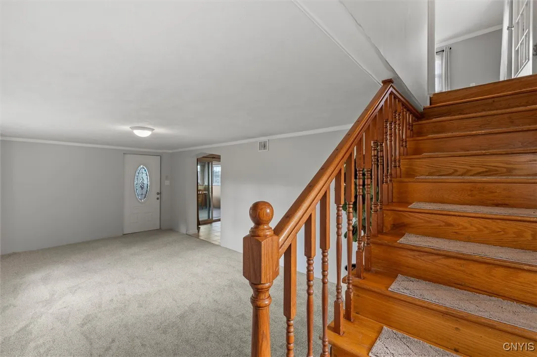 Living Room with stairs