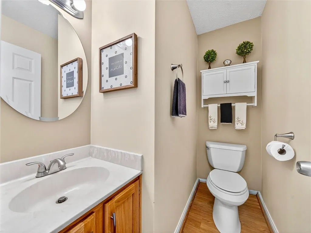 Half bath on the first floor