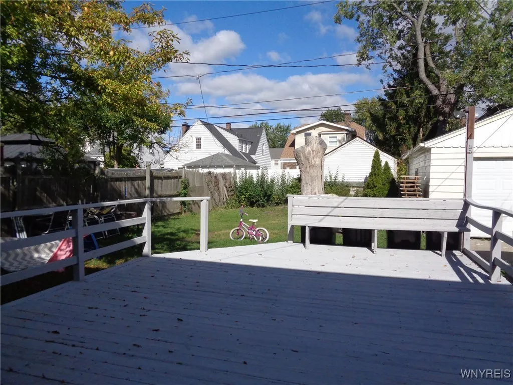 Large deck in back yard