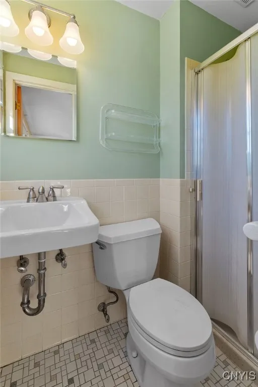 Primary Bathroom with stand up shower.