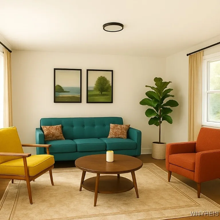 Virtual Staging of Family room