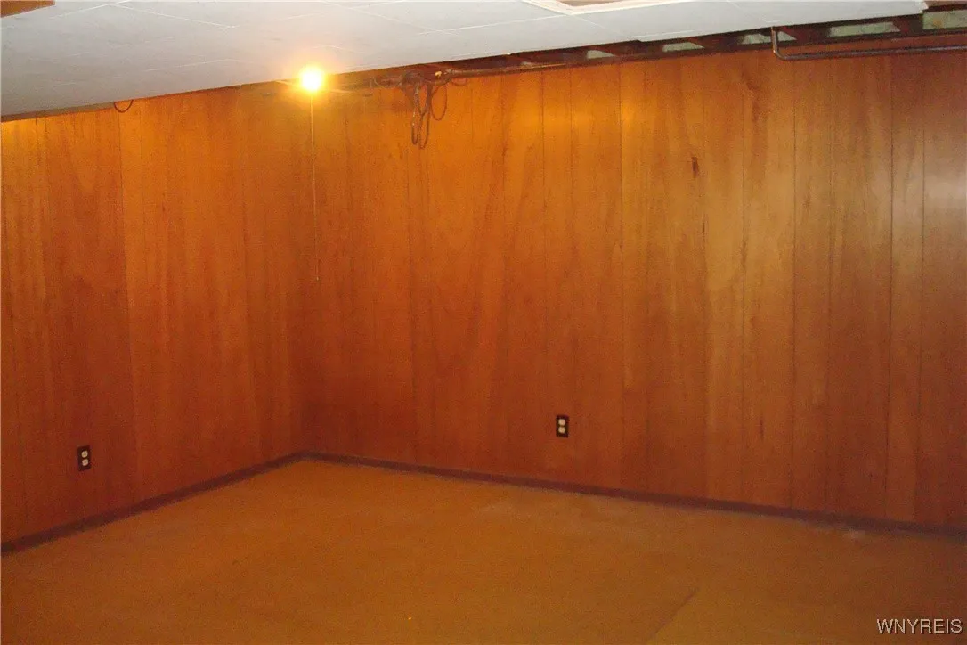 Partially finished basement