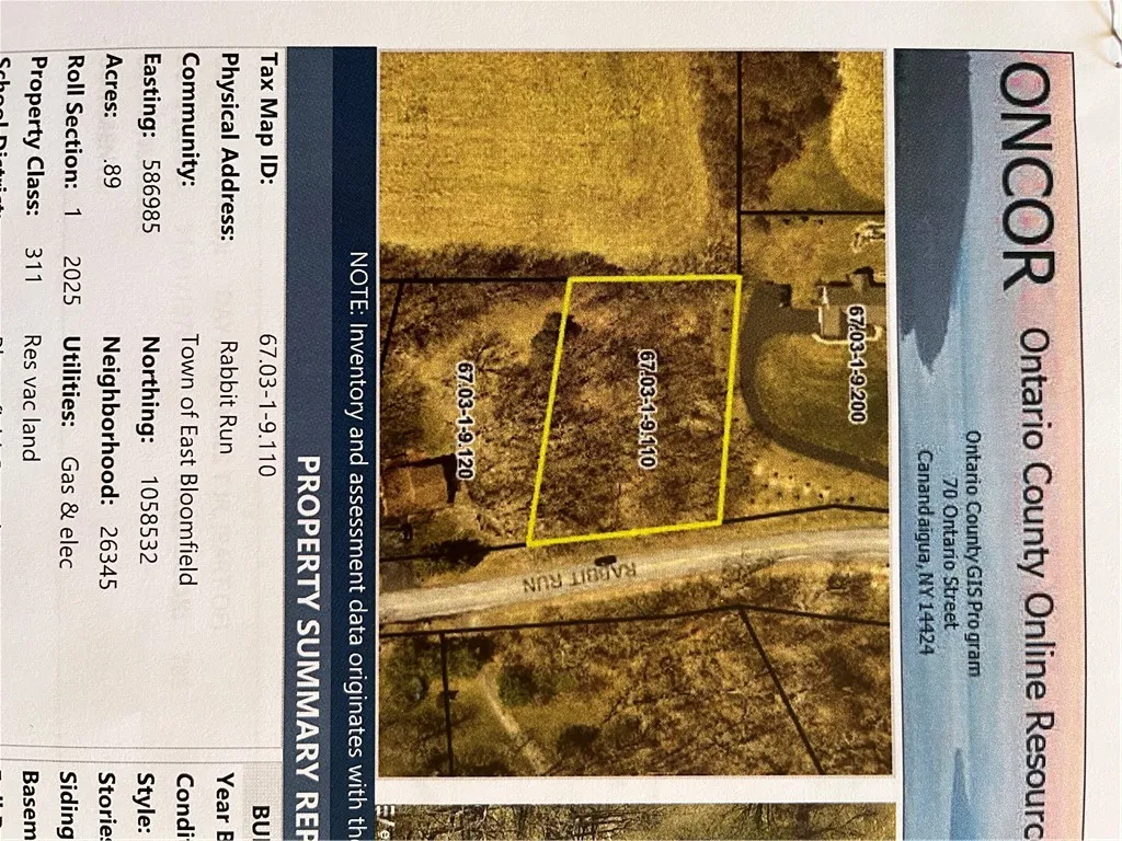 9 Rabbit Run, East Bloomfield, New York 14469, East Bloomfield, New York 14469, ,Land,For Sale,9 Rabbit Run, East Bloomfield, New York 14469,0,R1647603