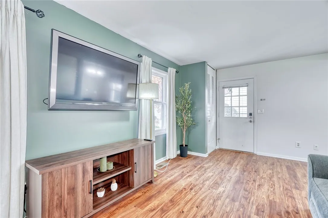 Stylish living room with New Luxury Vinyl Plank Flooring!
