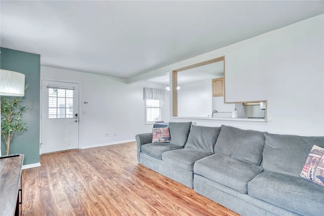 Stylish living room with New Luxury Vinyl Plank Flooring!