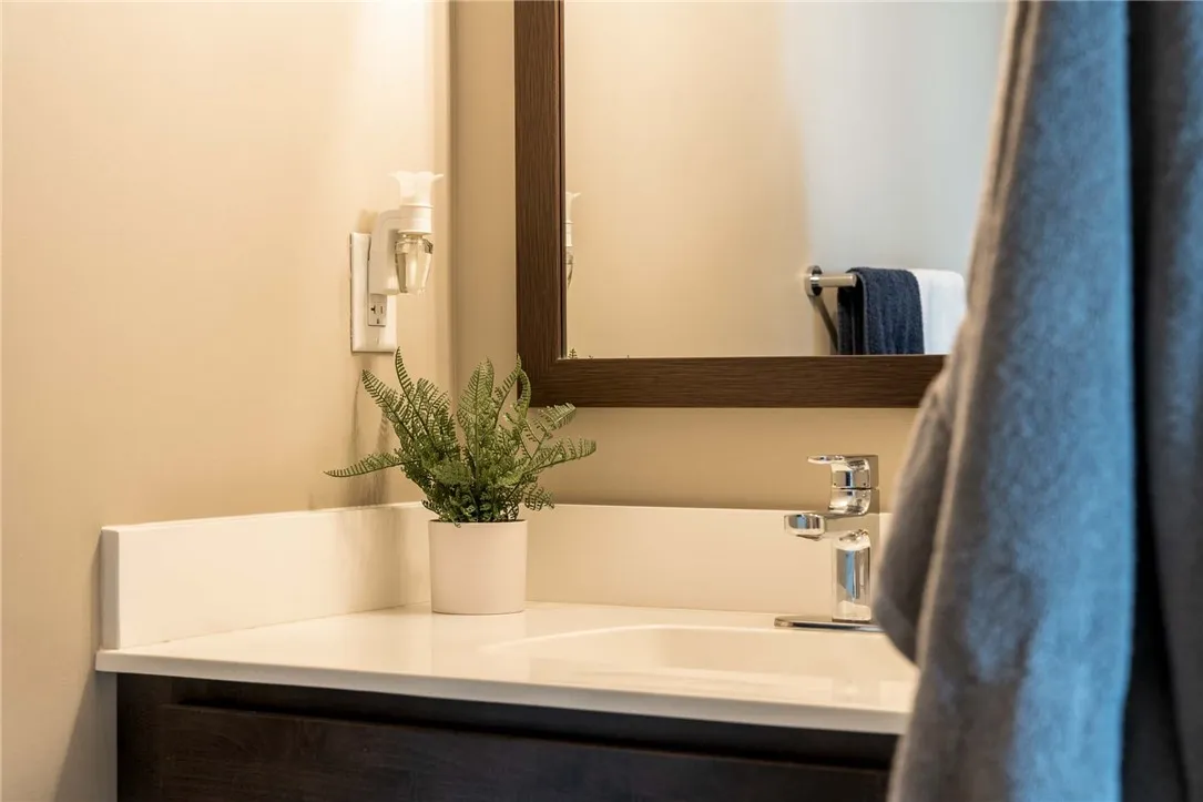 Typical bathroom with step-in shower