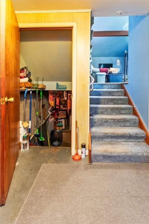 stairway in lower level