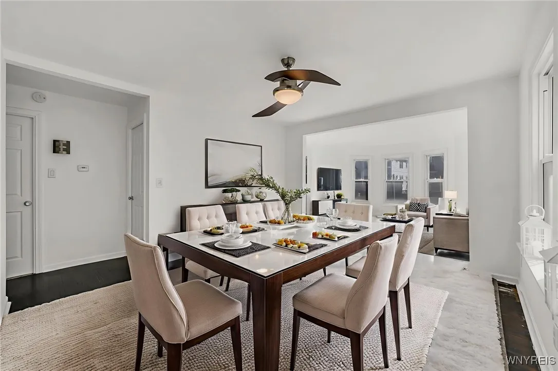 1st floor dining room virtually staged