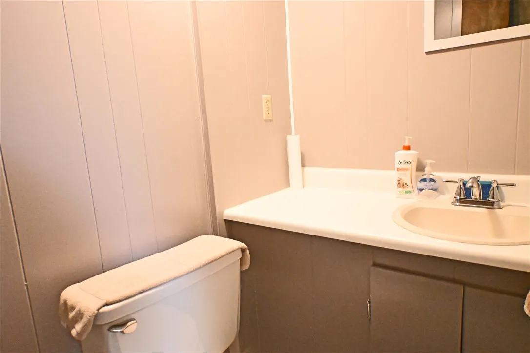 Lower level half bath