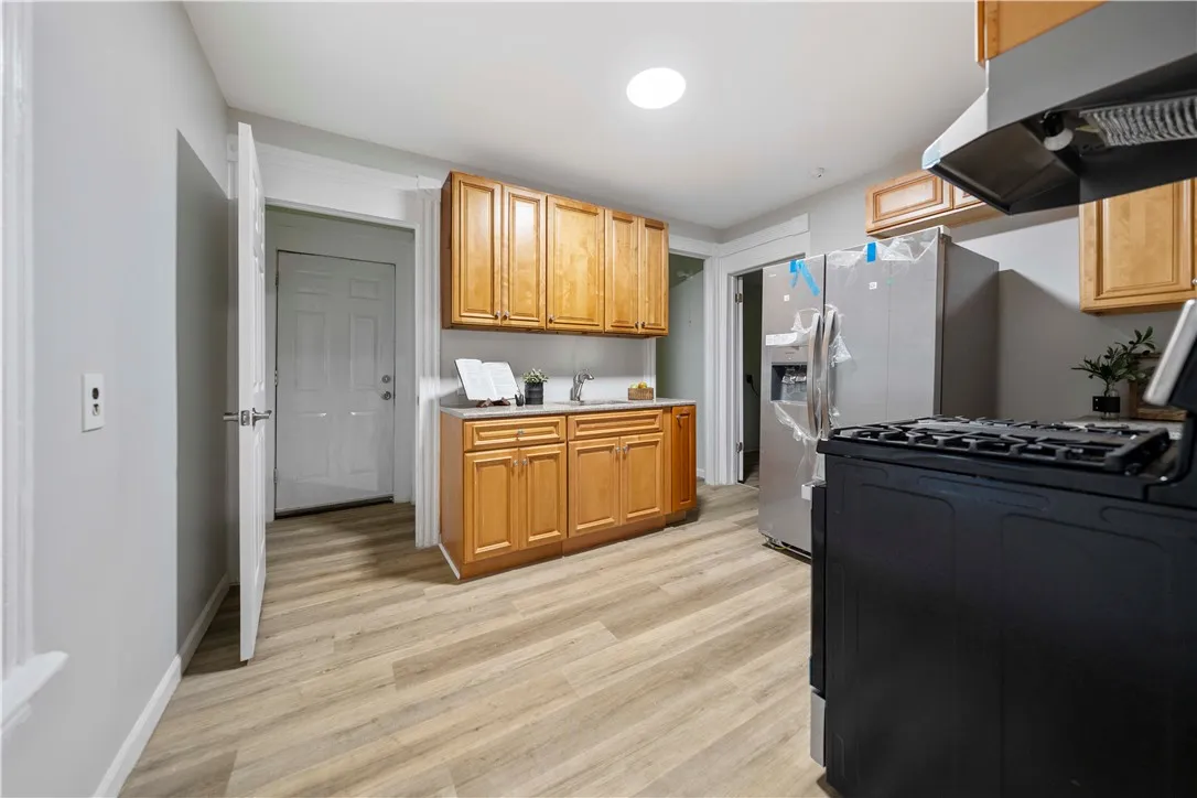 Kitchen with SS appliances