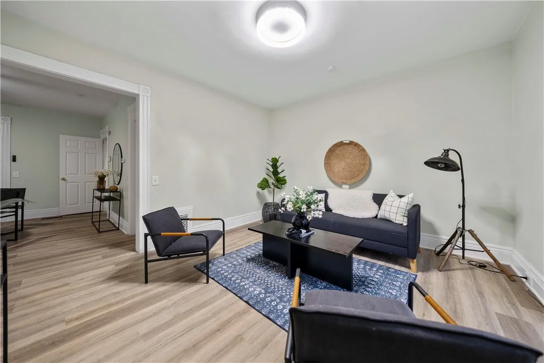 Living room in front of house