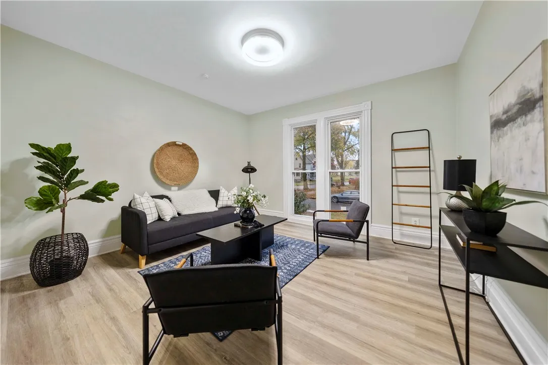 Living room in front of house