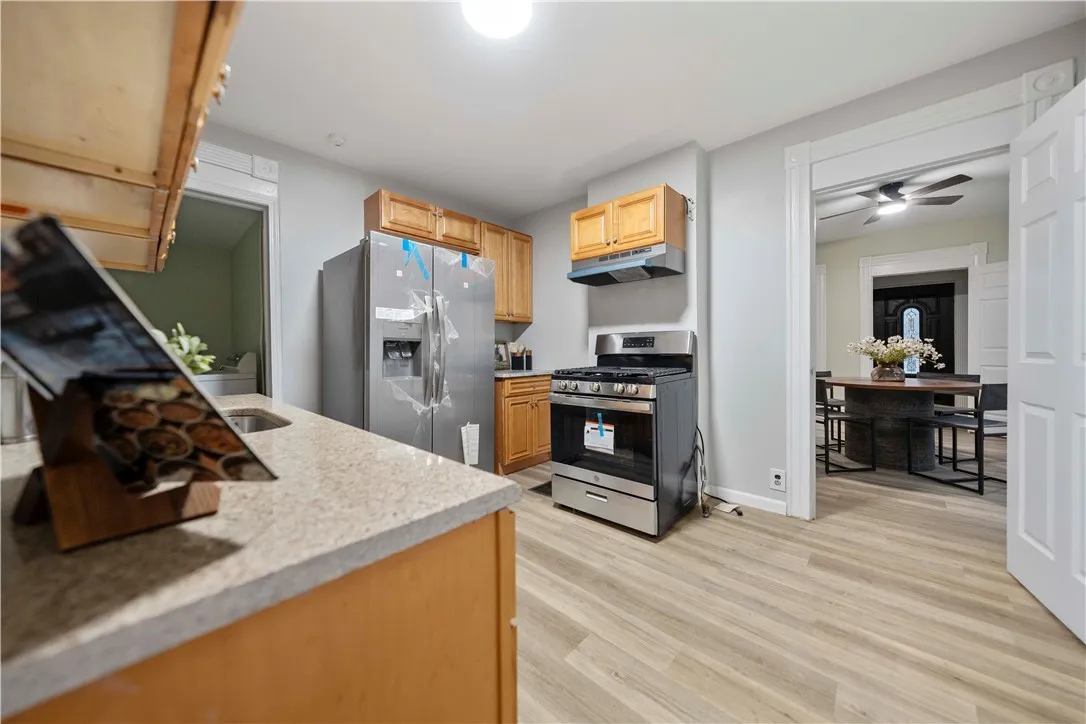 Kitchen with SS appliances