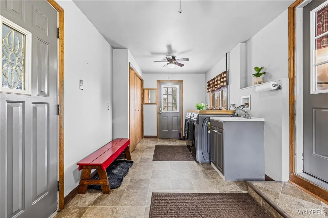 DOOR TO BACK YARD & HUGE STORAGE CLOSET