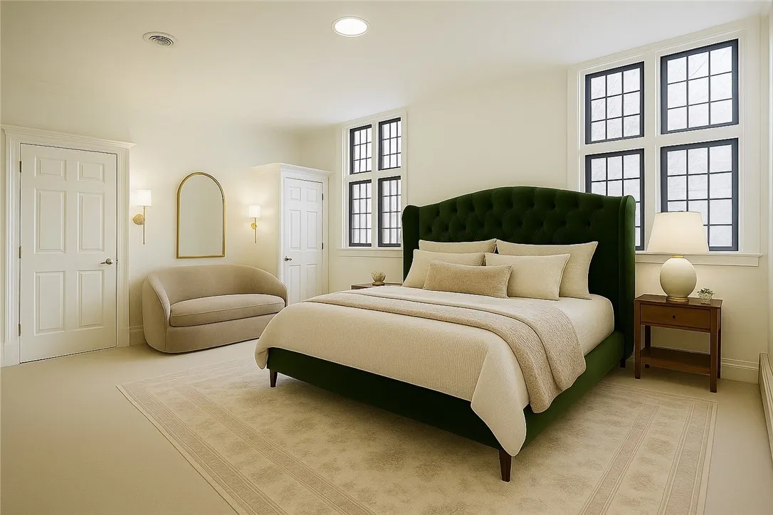 primary bedroom (previous picture) *staged with Chat GPT to give sense of space*