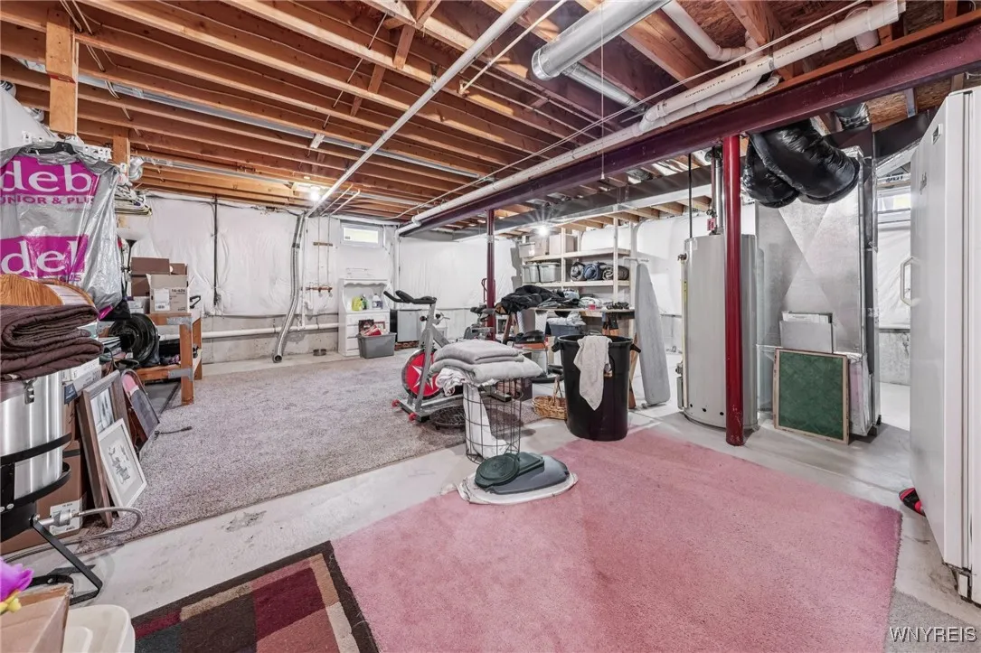 high ceilings in the basement is ideal