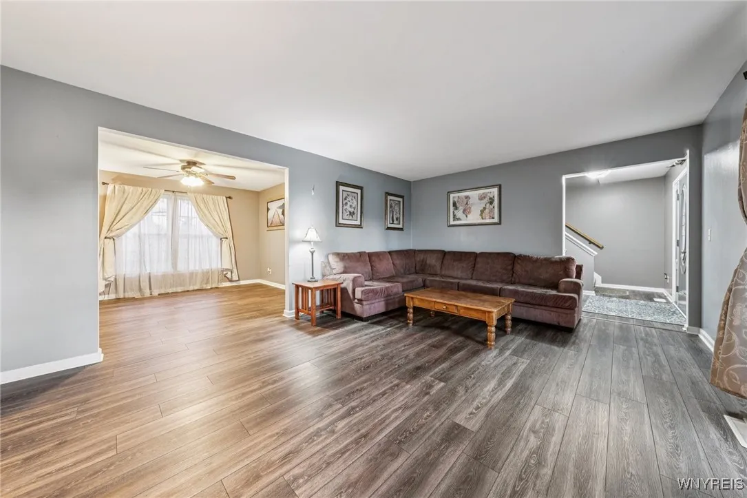 very spacious Living/Dining room, floors are new and in pristine condition