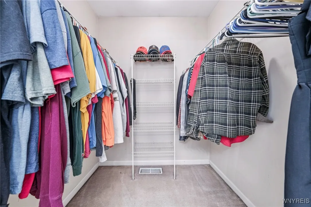 Plenty of storage room in the primary room closet