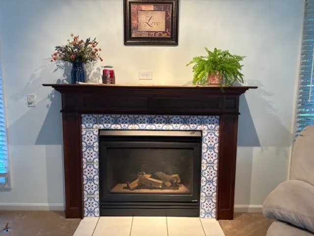 Gas Fireplace in Family Room