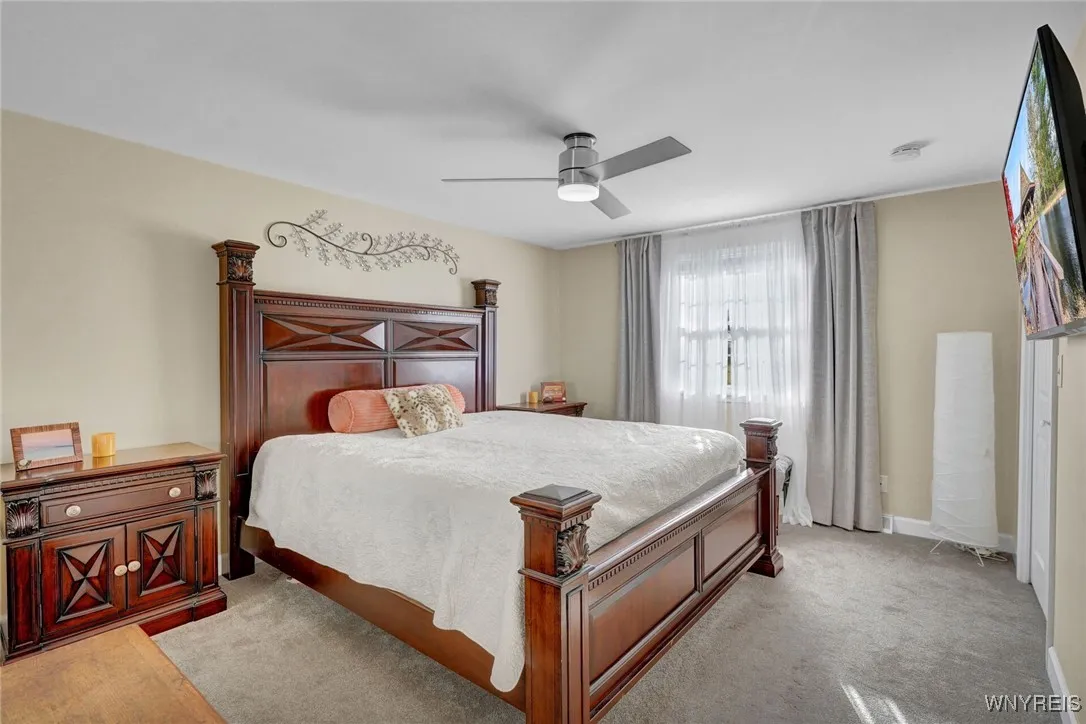 Master bedroom with new carpeting