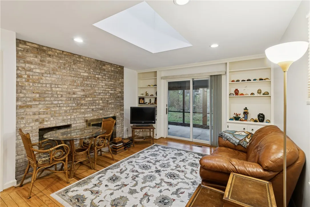 Sliding Double Doors Wood Burning Fireplace