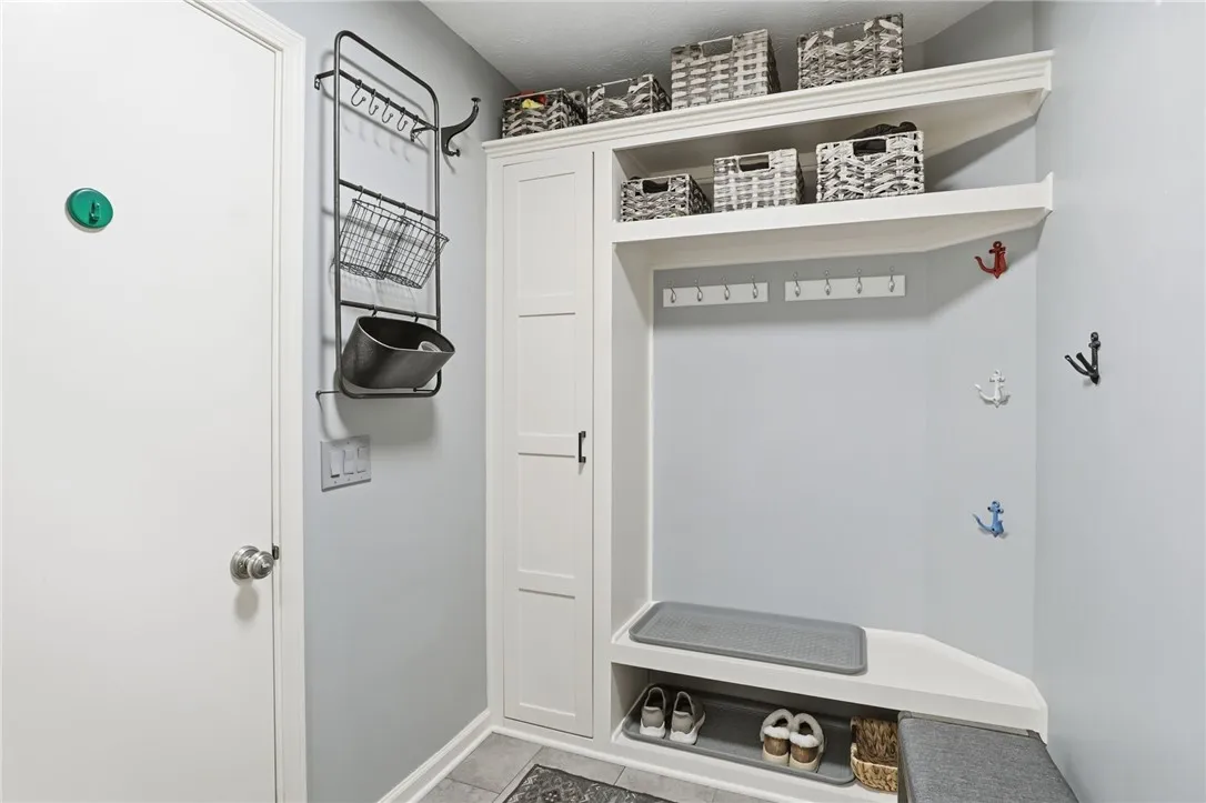 Mudroom off garage