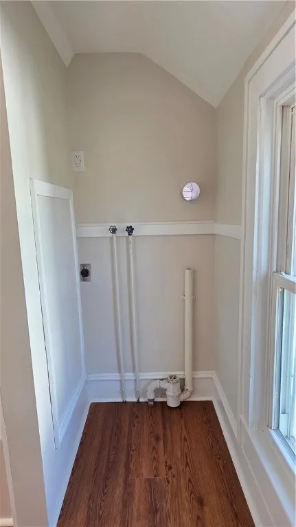 Laundry hookups in bathroom