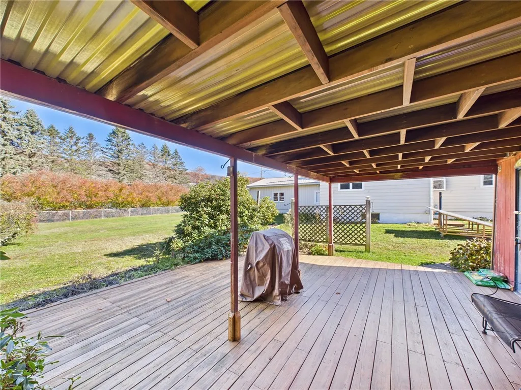 Covered and open deck