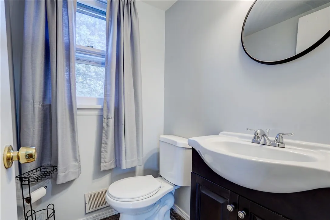 1st floor powder room offers convenience.